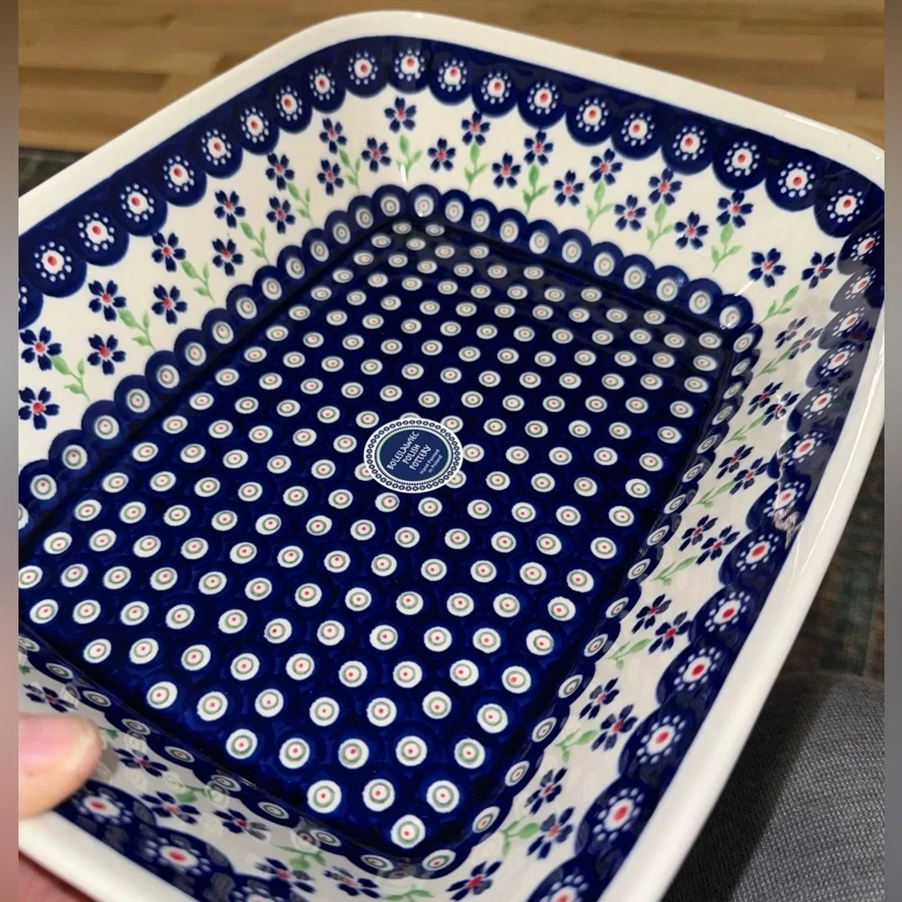 Polish Pottery A large deep baker - great for lasagna - 12